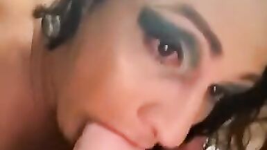 Tgirl deep throating her dildo - 14 image