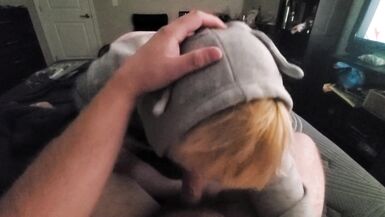 Stupid little FTM catboy whore swallows Daddy eagerly - 5 image