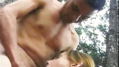 Cute nympho with dick is fucked in shade of forest trees - 4 image