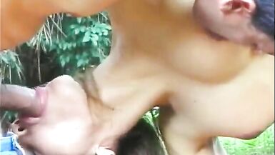 Cute nympho with dick is fucked in shade of forest trees - 6 image