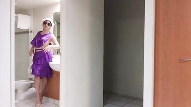 gorgeous sexy shemale striptease modelling - 3 image