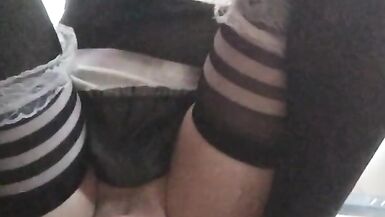 This maid is riding and cumming for you. - 3 image