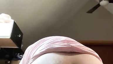 Sissy takes a huge dildo in her ass and rides it - 12 image