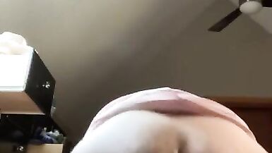 Sissy takes a huge dildo in her ass and rides it - 9 image