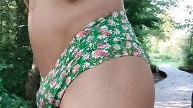 Crossdresser Risky outdoor walking - 3 image