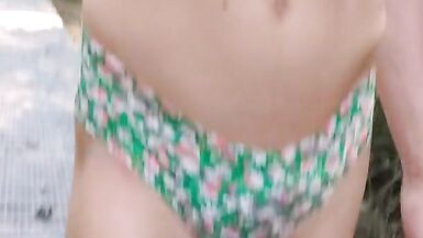 Crossdresser Risky outdoor walking - 5 image