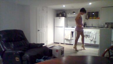 just me awkwardly wandering around in my new heels and a couple random awkward bumb shakes - 1 image