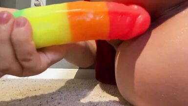 Stuffing both my holes. It feels so good - 12 image