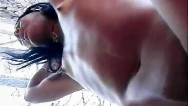 Ladyboy moans while cute hunk penetrates her