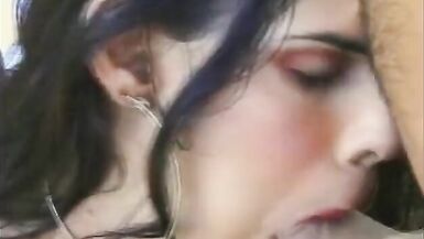 Cute inexperienced brunette shemale enjoys dancing cha-ch-cha