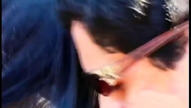 Sexy sunburnt babe gets her pussy licked while guy gets head - 1 image