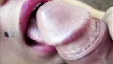 Blond she-male riding cock outdoors - 4 image