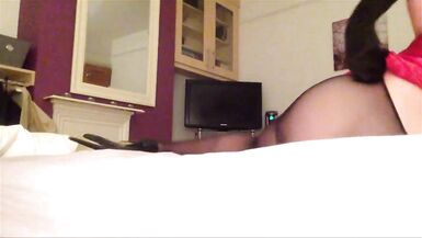 horny slut in sheer black pantyhose - 8 image