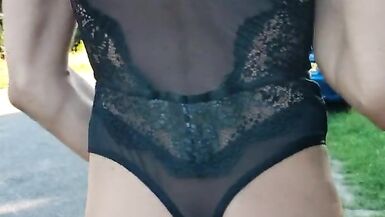 Sissy bodysuit Outdoor - 11 image