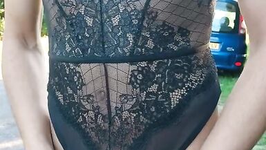 Sissy bodysuit Outdoor - 8 image