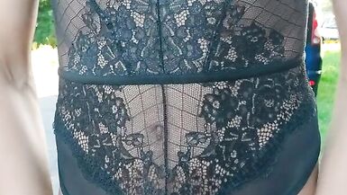 Sissy bodysuit Outdoor - 9 image