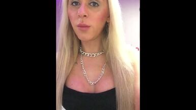 HOT BRIDGET DRINKS CHAMPAGNE WATCHES PORN & FINGERS HER BIG COCK - 1 image