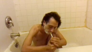 Face Shaving, Squatting In A Bathtub - 8 image