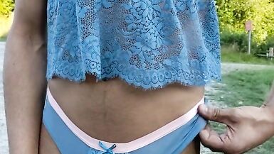 Femboy outdoor in Lingerie - 3 image