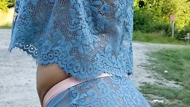 Femboy outdoor in Lingerie - 4 image