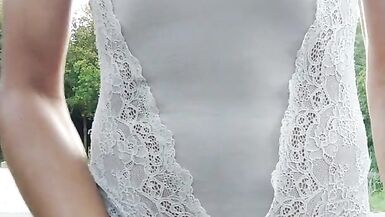 Femboy Cumshot in Public - 10 image