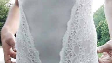 Femboy Cumshot in Public