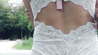 Femboy Cumshot in Public - 3 image