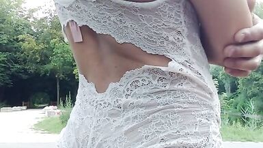 Femboy Cumshot in Public - 4 image