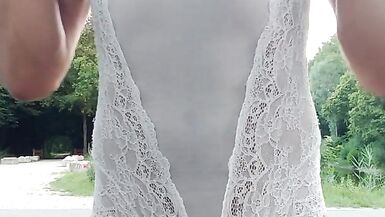 Femboy Cumshot in Public - 6 image