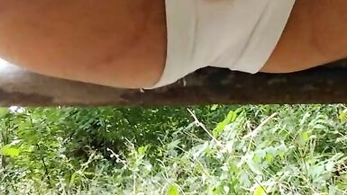 Sissy whale tail in public - 10 image