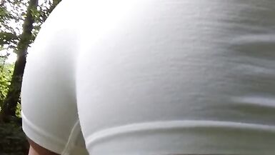 Sissy whale tail in public - 2 image