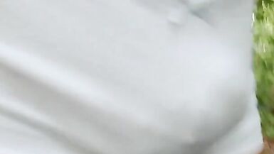 Sissy whale tail in public - 5 image