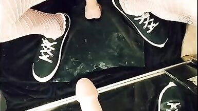 Sissy Unlocks Her Chastity n Her Limp Clitty Bounces Around - 13 image