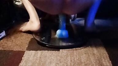 Cassandra bounces on her toy - 10 image