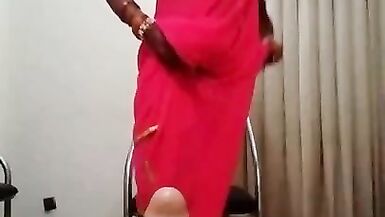 Priya Sissy in sexy pink saree sucked didlo very hard fucked - 5 image