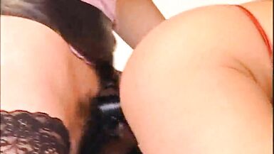 1156 sexy blond bitch fucked by transexuel with big cock - 12 image