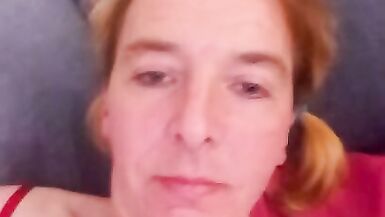 Leatransteen wearing red corsagge and Cum in Mouth - 15 image