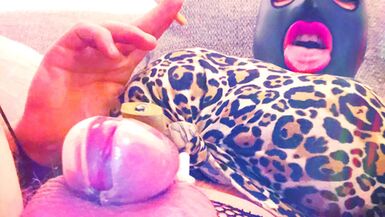 Big Black Cock Addicted Smoking Tramp - 1 image