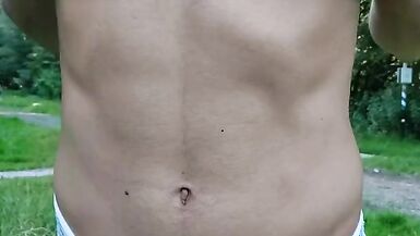 Sissy big Cock showing in Public park - 7 image