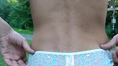 Sissy big Cock showing in Public park - 9 image