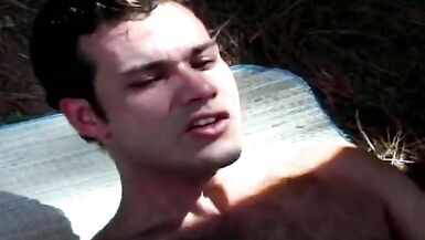 Horny stud gets head from hot girl and guy in threesome - 14 image