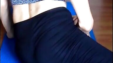 Shaving and wearing sport clothes See through shorts TEASING - 14 image