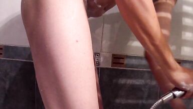 Shaving and wearing sport clothes See through shorts TEASING - 5 image