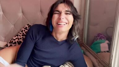 Femboy in Latex Takes 9-Inch Cock - 8 image