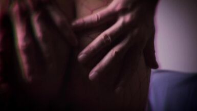 Shemale fishnet SISSYGASM - Call me your SLUT! Tranny fantasy on the sofa and JOI dirty talk - 2 image