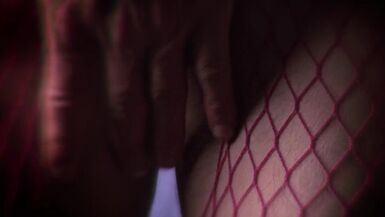 Shemale fishnet SISSYGASM - Call me your SLUT! Tranny fantasy on the sofa and JOI dirty talk - 4 image