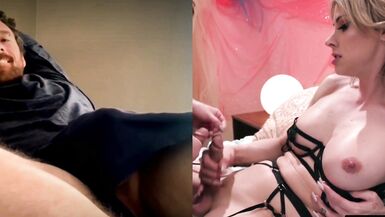 Dirty Talking Guy Watching TS Porn - 2 image