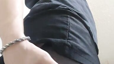 Alt Trans Girl in Nylons Rubs One Out Nuttin - 2 image