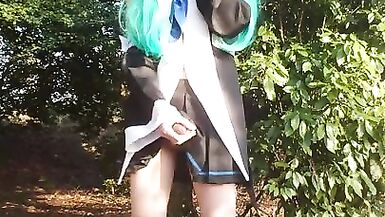 Yamakaze Japanese Cosplay Public Masturbation - 5 image