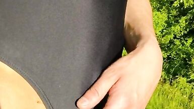 Sissy Walking in Swimsuit - 5 image